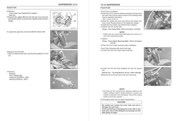 Kawasaki 2006 KX250 Service Manual - Image 3